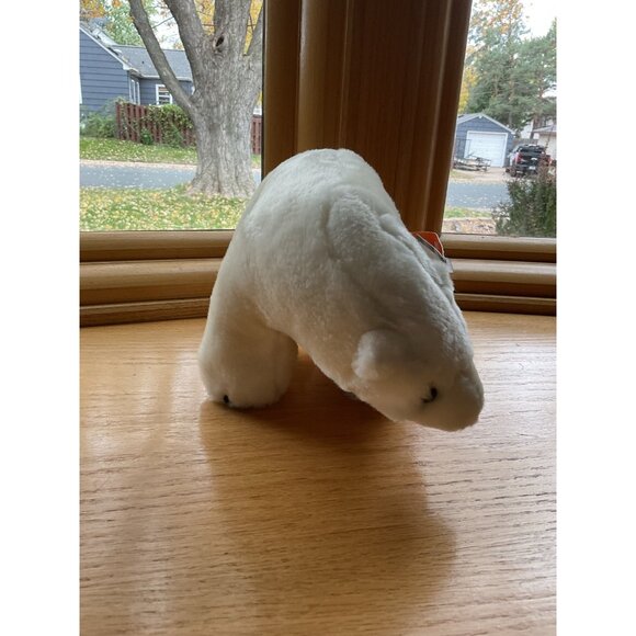Soft Plush Polar Bear Toy Arctic Wildlife Stuffed Animal 8" Squeeze listen learn - Picture 3 of 6